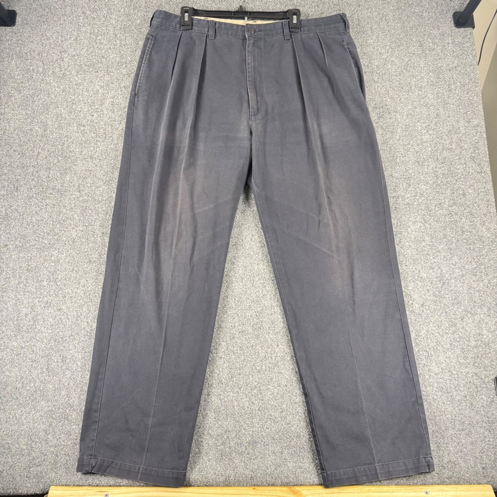 Vintage Ralph Lauren Andrew Pant Men 40x32 (Fits 38x30) Navy Double Pleated